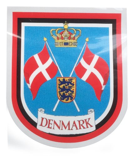 Dekal Denmark flaggor, sköld