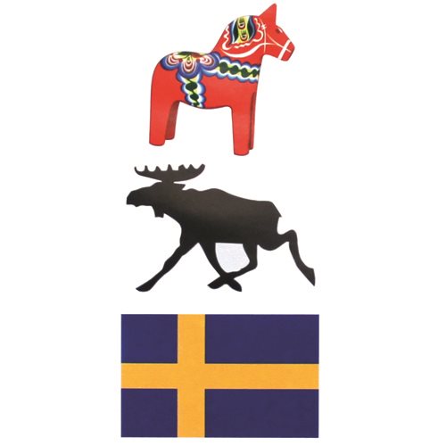Dekal-ark Sverige, 3 motiv