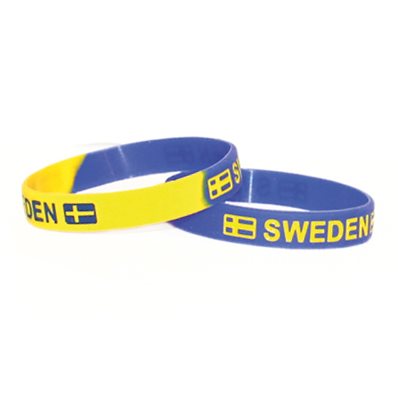 Silikonband Sweden flaggor, 2 fg.