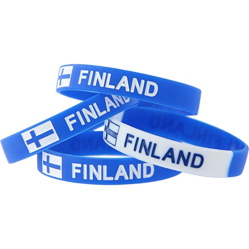 Silikonband Finland flaggor, 2 fg.