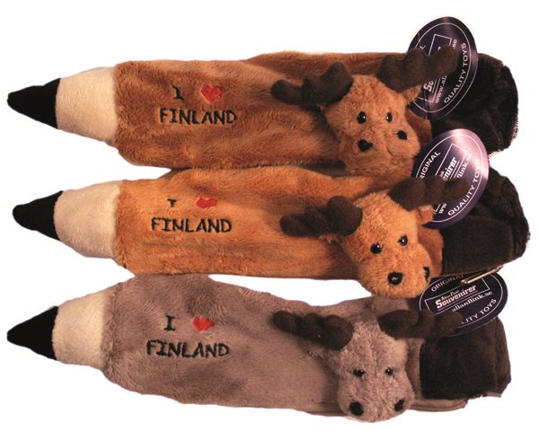 Pennskrin m Älg Finland 3fg, plysch