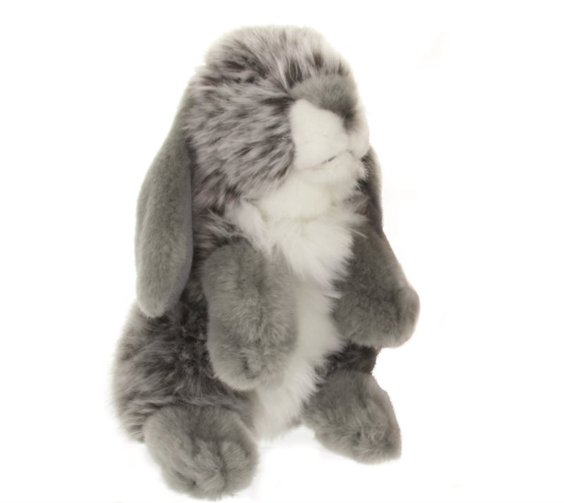 Kanin, sittande, 18cm, grå
