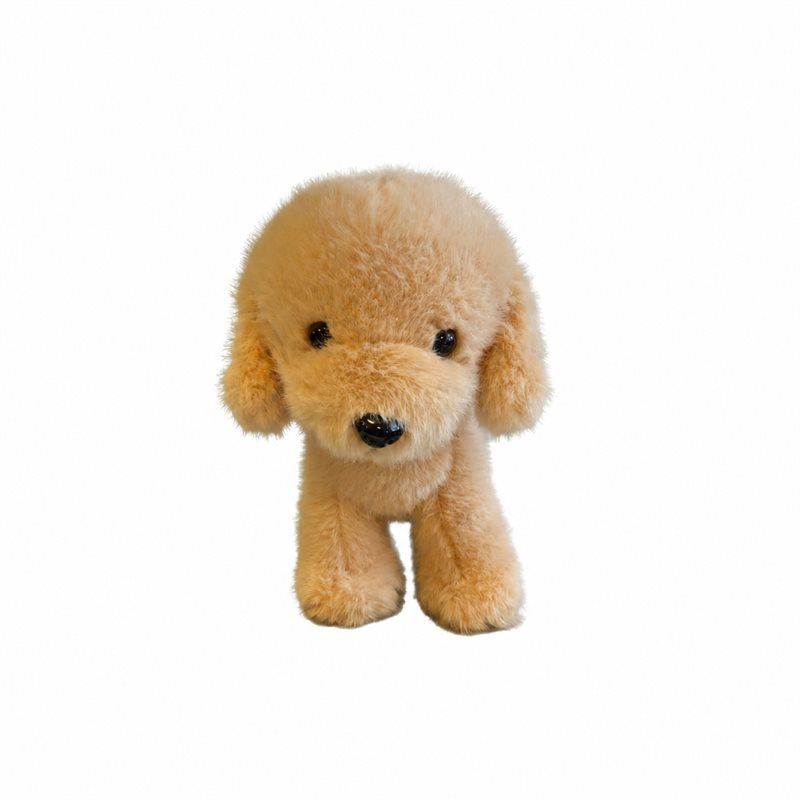 Hund,sittande, beige, 16 cm