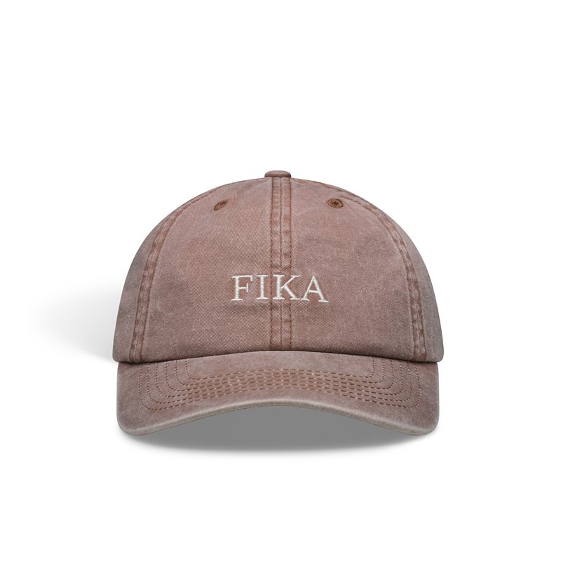 Keps FROST Fika, stentvättad, brun, strl. 59