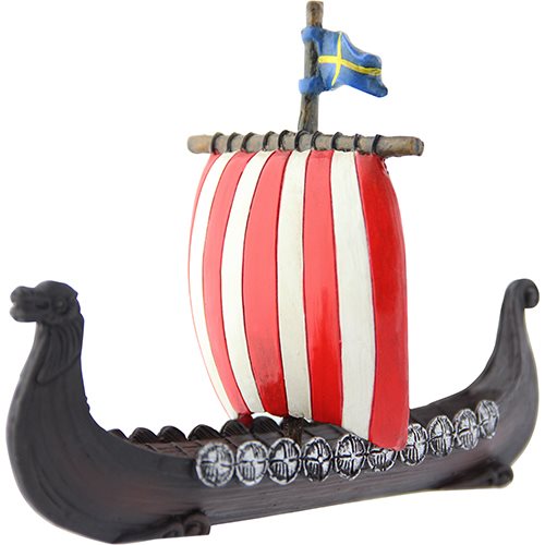 Vikingaskepp Sverige-flagga, 15cm