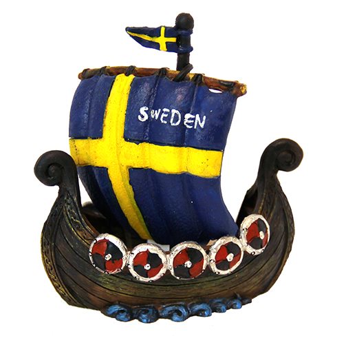Vikingaskepp Swe, 8cm