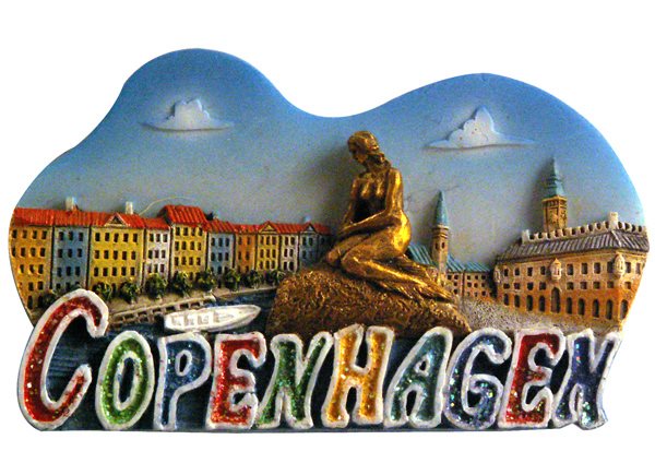 Magnet Copenhagen glittertext
