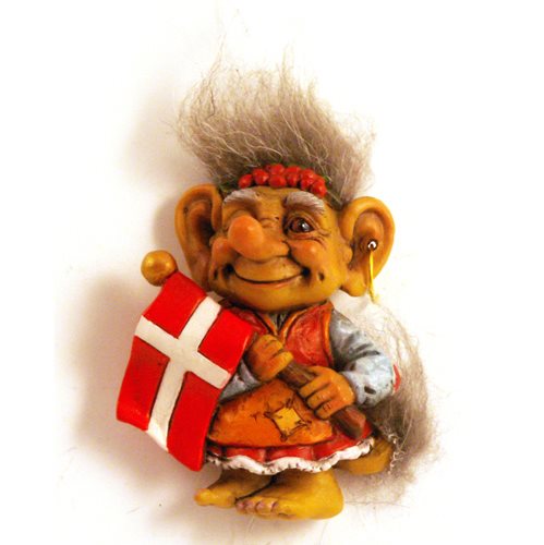 Magnet Trolla m Danmarkflagga