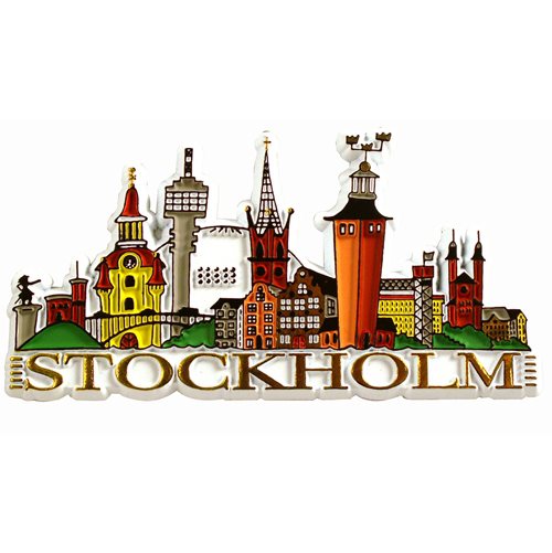 Gummimagnet Stockholm stadsbild