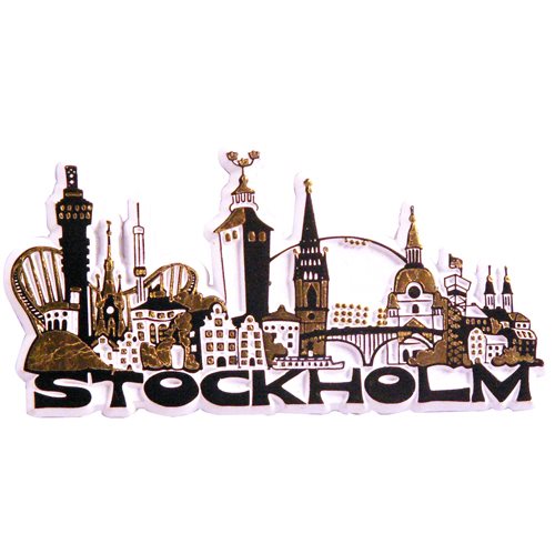 Gummimagnet Stockholm silhuett