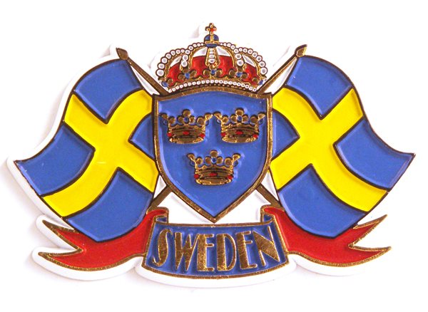 Gummimagnet Sweden Flaggor