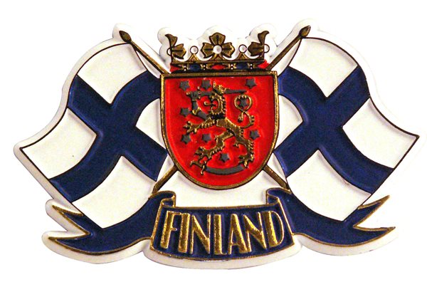 Gummimagnet Finland Flaggor