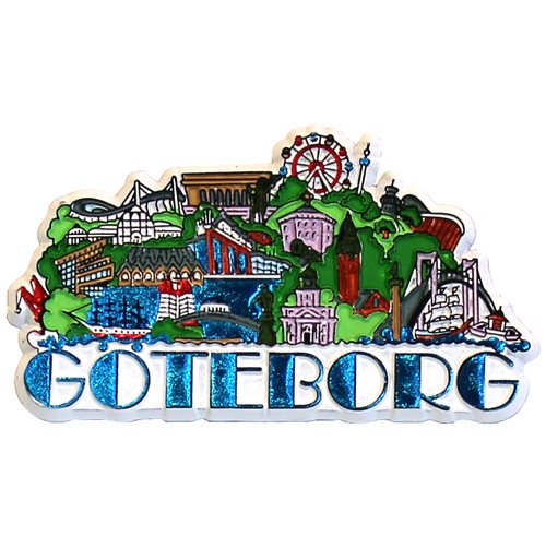 Gummimagnet Göteborg stadsbild