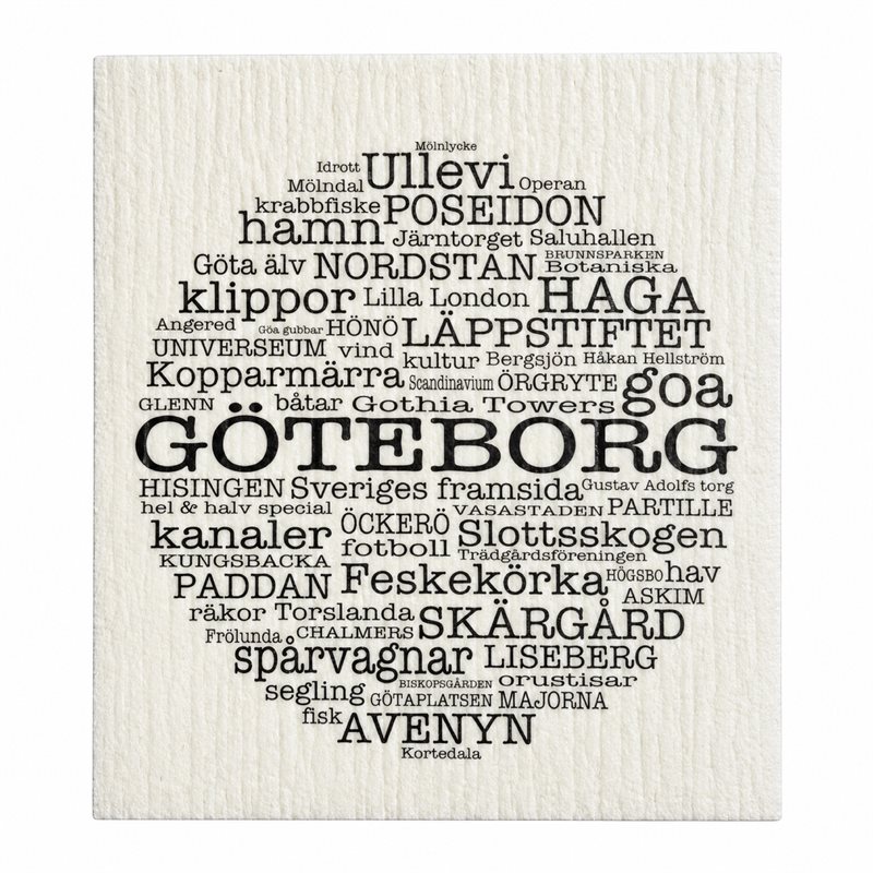Disktrasa, Göteborg, vit/svart text