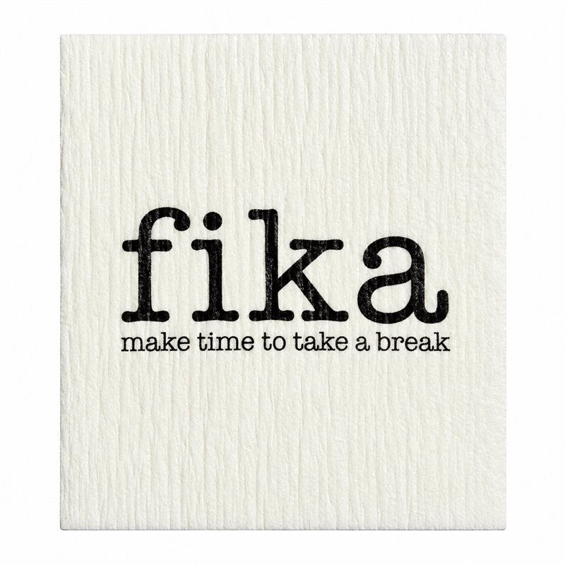 Disktrasa, Make time Fika, vit/svart text