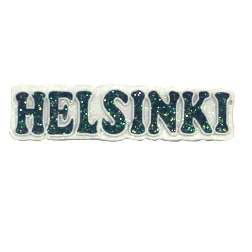 Magnet Helsinki, glittertext