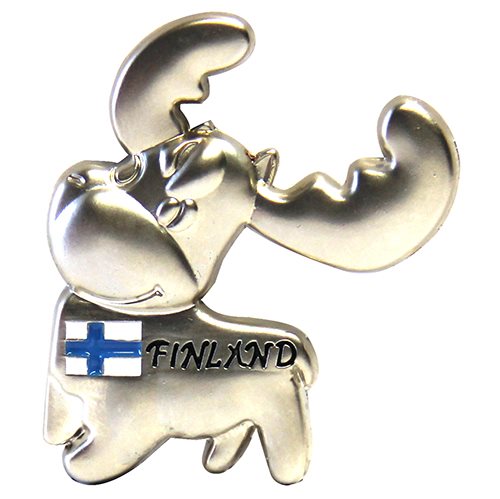 Magnet Älg Finland, metall
