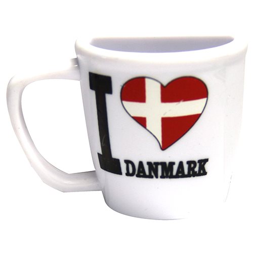 Magnet Minimugg I Hjärta Danmark, plast
