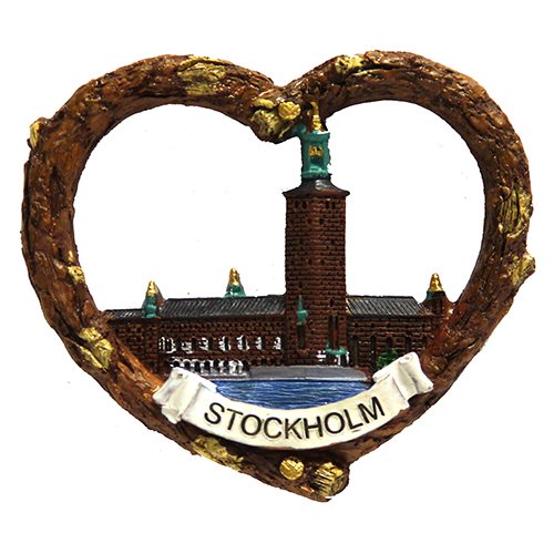 Magnet Trähjärta Stockholm stadshus