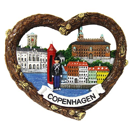 Magnet Trähjärta Copenhagen