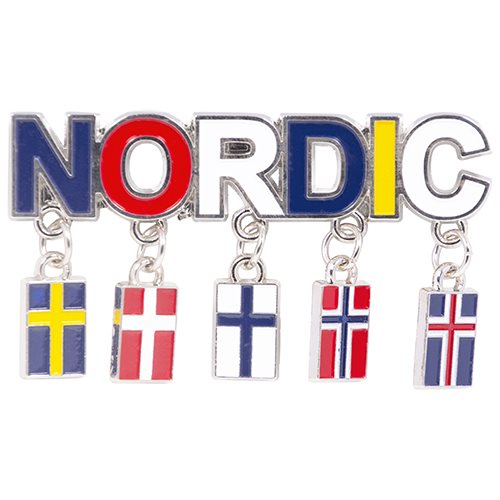 Magnet, Nordic, m. flaggor