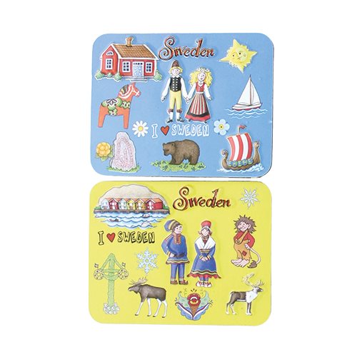 Magnet 3DPuff Sweden, 2 motiv/set