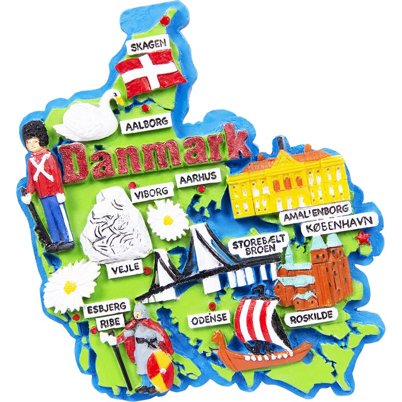 Magnet Danmarkskarta