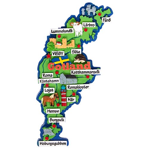 Magnet, Karta Gotland, poly