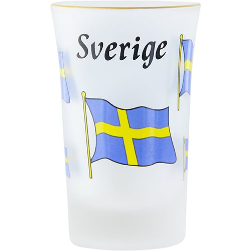 Shotglas frost Flaggor Sverige