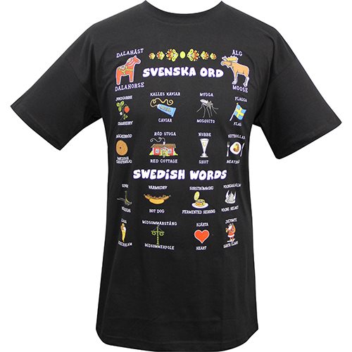 T-shirt svart Svenska Ord, XS