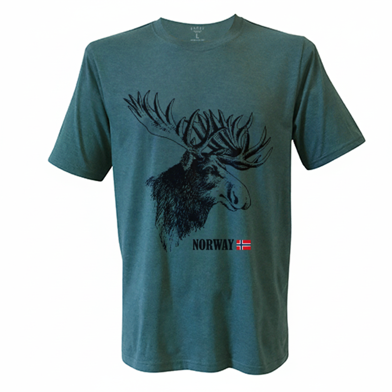 T-shirt FROST Älg. Norway grön, VUXEN