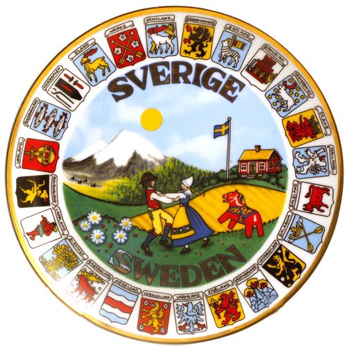 Tallrik Sve landskap 19cm