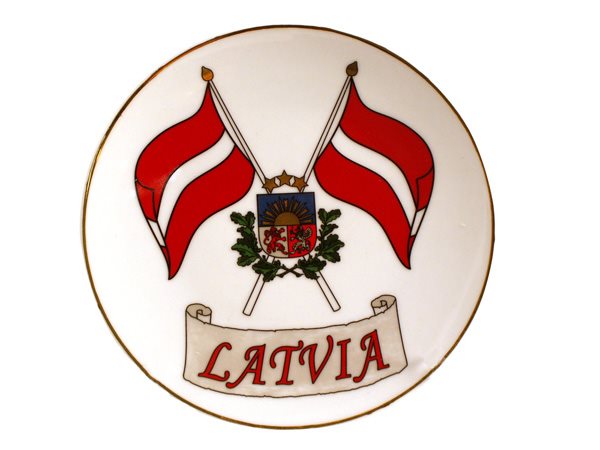Tallrik Lettland fl., 15cm