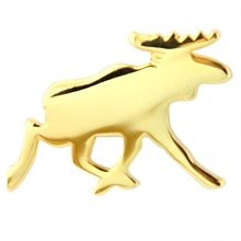 Pin, Älg, guld, metall