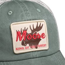 Keps FROST Moose, stentvättad truckerkeps, grön, strl. 59