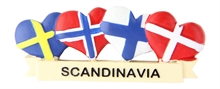 Magnet Scandinavia flagghjärtan