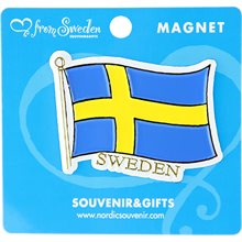 Gummimagnet, Flagga Sweden (m backing card)