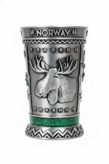 Shotglas metall, Älg, Norway 3 cl