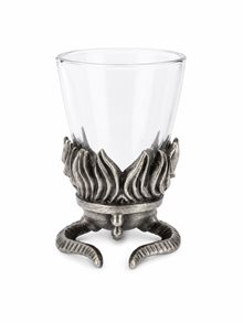 Shotglas med vikingahuvud, Scandinavia, poly
