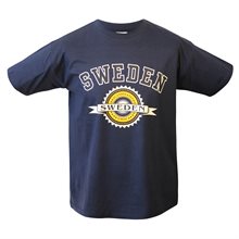 T-shirt marin Sweden-sköld, VUXEN