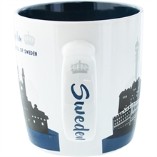 Mugg Skyline Stockholm gråton, färgad insida, i förp., 37cl