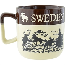 Mugg Älg Sweden, tvåton brun