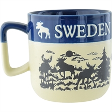 Mugg Älg Sweden, tvåton blå