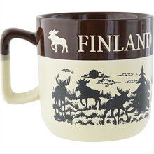 Mugg Älg Finland, tvåton brun